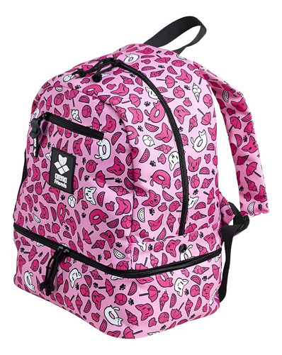 Mochila Natación Arena Friends Rosa Pileta Niña Infantil Jr Color Rosa/fucsia Diseño De La Tela Estampada