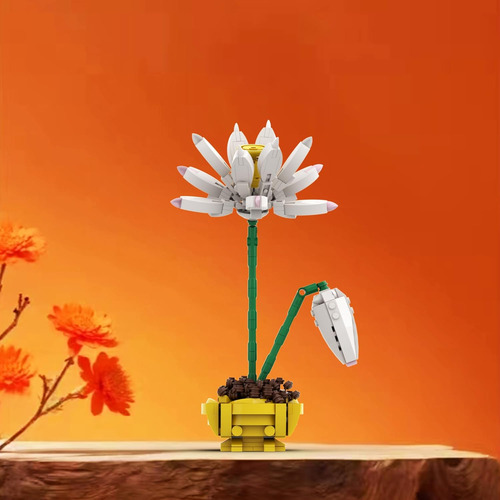 Juego De Ladrillos De Bloques De Construcción De Flor De Lot