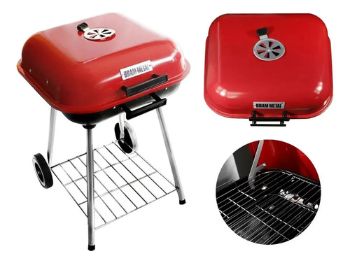 Parrilla A Carbon Bran Metal Super Oferta