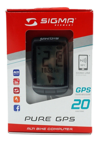 Sigma Pure GPS ordenador de bicicleta bicicleta velocímetro altímetro inalámbrico impermeable