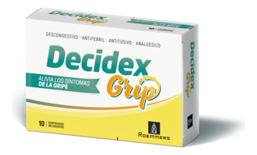Decidex Grip Comp. Recub., 10 Comprimidos