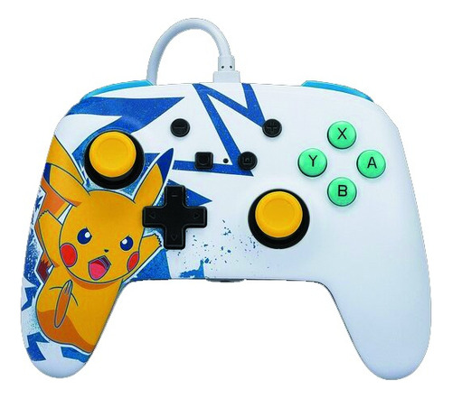 Control Mando Nintendo Switch Edición Pikachu Pokemon Color Blanco