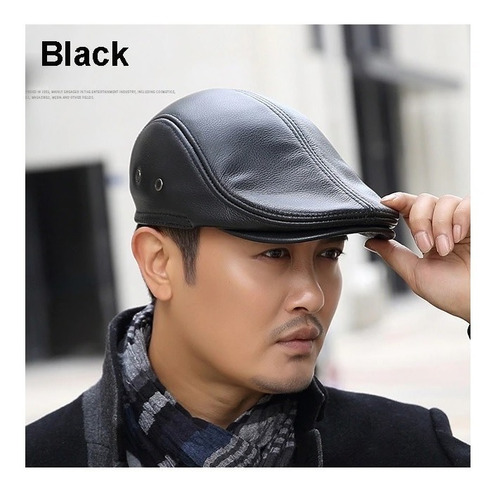 Imagen 2 de 9 de Boina Gorra Cuero Genuino De Vaca - Exclusivo