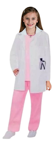 Disfraz Doctor Doctora Niños Bata + Scrubs Talla 2 4 6 8 10