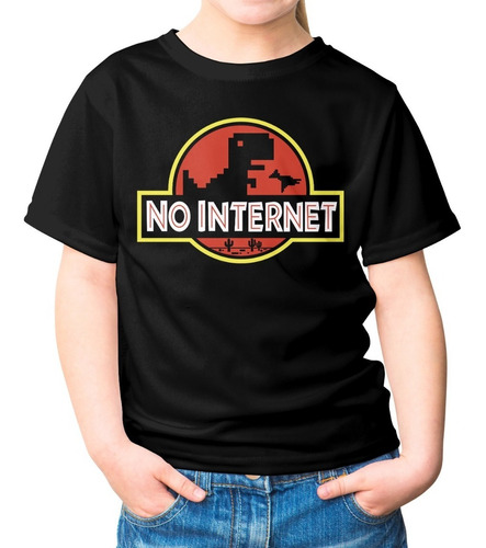 Playera Niño No Internet Dinosaurio Jurassic Chrome Rex