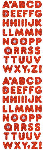 Pegatinas Prismáticas De Jillson Roberts, Alfabetos Rojos, 1