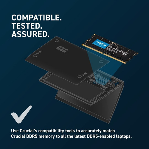 Memória P/ Notebook Crucial 32gb Ddr5 4800mhz Ct32g48c40s5