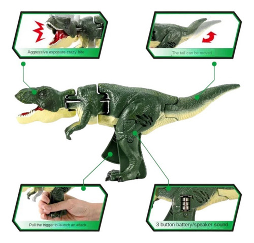Brinquedo Dinossauro Za Za Za Tik Tok Dino Movitron T-rex