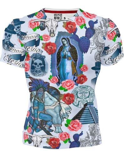 Playera Full Print Religiosa Virgen Guadalupe Amor Eterno 83