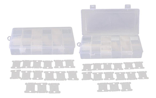 2 Unids Caja De 18 Compartimentos + 240 Unids Carretes De