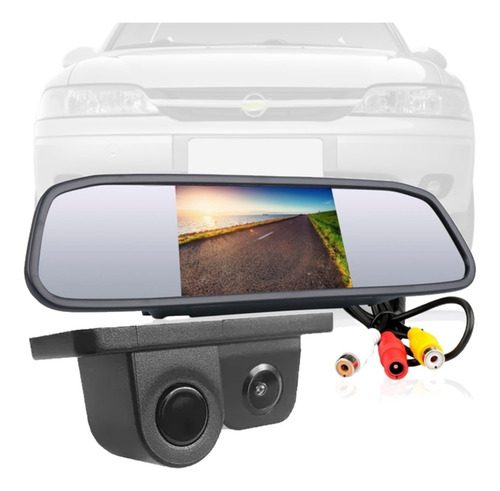 Kit Estacionamento Sensor Camera Retrovisor Lcd Vectra