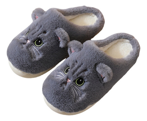 Pantuflas Cómodas De Gato Lindo Para Mujer Flexi Dama