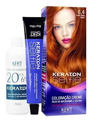 Imagem 1 de 1 de Kit 2 Keraton Selfie 8.4 - Louro Claro Cobre 50g