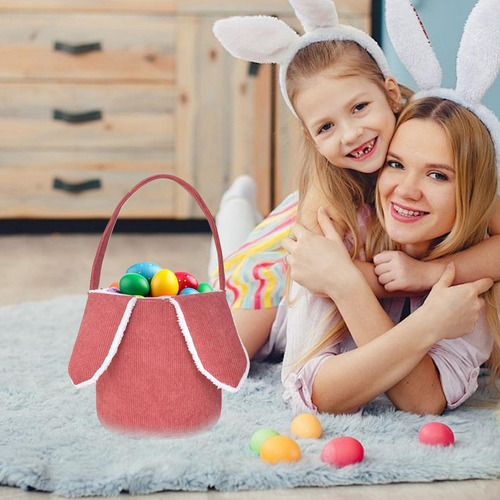 Canasta De Conejito De Pascua Bolsas De Cubo De Pascua Con O