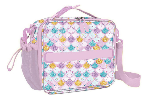 Bolsa Térmica Portátil Cartoon Space Pink Para Niños