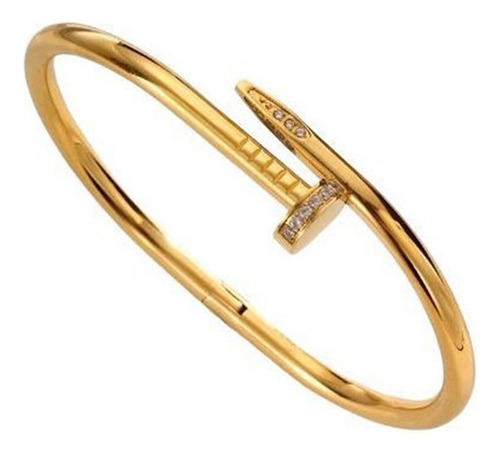 , Pulsera Clavo Incrustaciones Zirconias (acero Inoxidable)