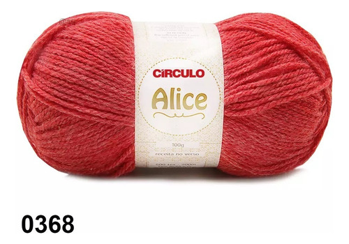 Fio Alice Círculo 100g 200mts Crochê Tricô Macio Estonado Cor 0368- Rubi