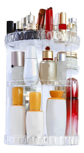 Caja De Almacenamiento De Cosméticos Transparente Giratoria