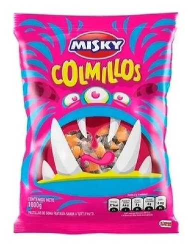 Gomitas Misky Colmillos X 1 Kg Tutti Frutti Halloween