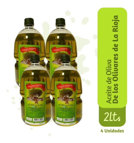 Aceite De Oliva De Los Olivares Riojanos 4 Und. X 2 Litros