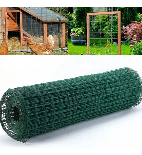 Tejido Malla Cerco Alambre Forrado Rollo 30 Mts X 1,50 Mts