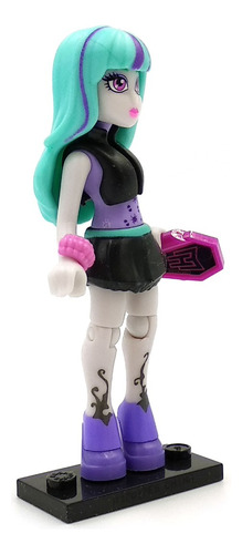 Monster High Twyla Mega Bloks Construx Mattel Skullection (Usado)