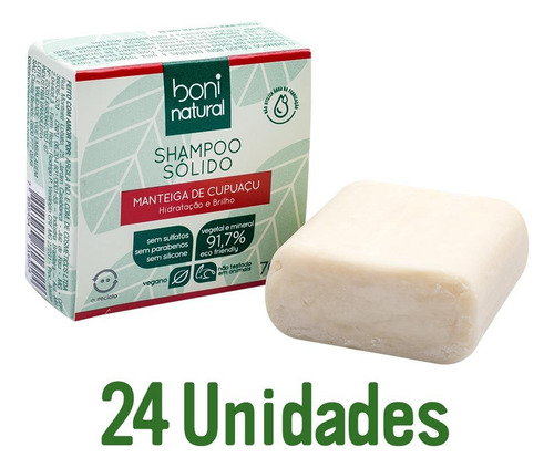 24 Shampoos Sólidos De Cupuaçu 70g