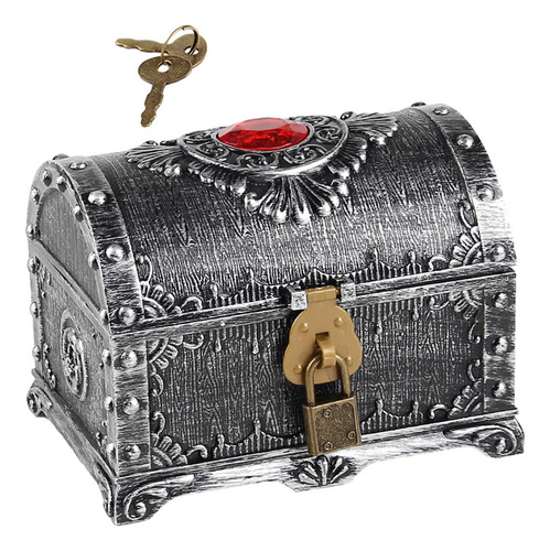 3 Cofre Del Tesoro Pirata, Accesorios De Plata Antigua