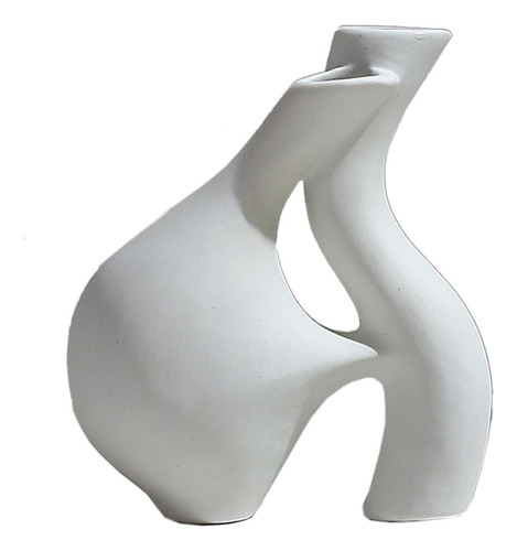 (8 #mold) Jarrón Minimalista De Cerámica Blanca Abstract Mod