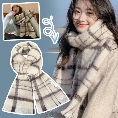 Scarf Plaid Warm And Cold Resistant Scarf Couple Shawl New