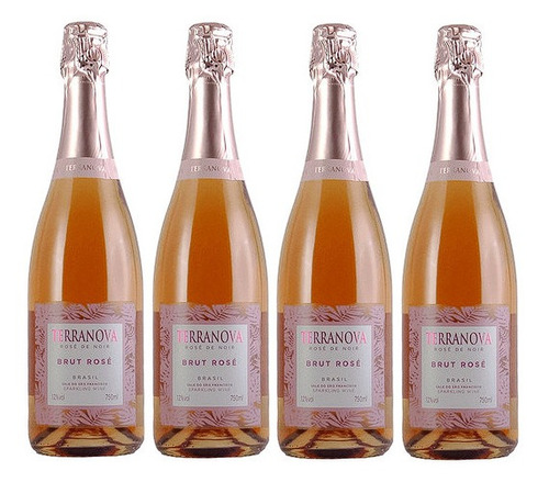 Kit 4 Un Espumante Terranova Rosé Brut 750 Ml