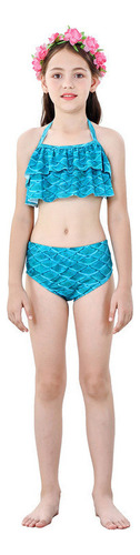Kit Cola De Sirena Con Bikini Monoaleta Infantil