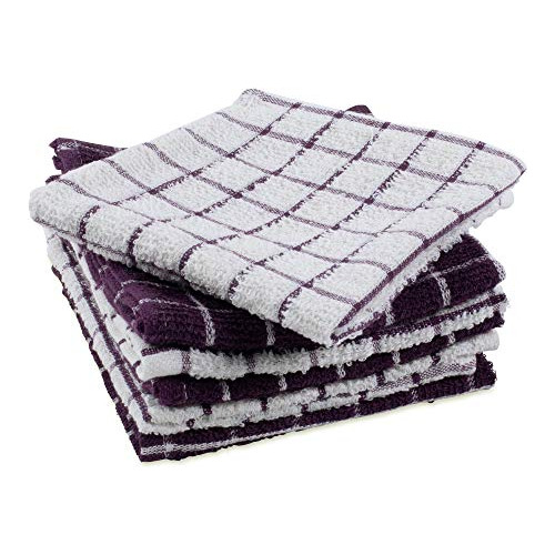 Basic Terry Collection Windowpane Dishcloth Set 12x12 E...