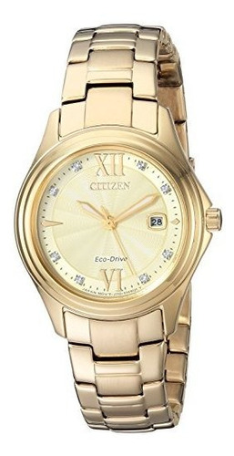 Reloj Citizen Women.s Eco-drive Con Pulsera Dorada Y Detalle