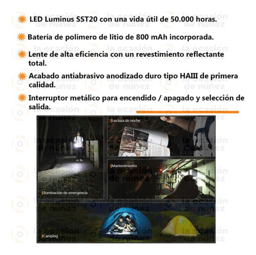 Imagen 3 de 8 de Linterna De Mano Fenix E09r Led Usb 600 L Recargable Llavero
