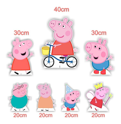 Imagem 1 de 1 de Kit De Displays Para Decoração Tema Peppa Pig