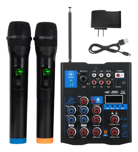 comprar Mezclador Pro O Con Micrófonos Inalámbricos Duales, Sistema