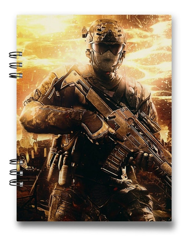 Imagen 4 de 5 de Cuaderno Call Of Duty 15x20 Cms Media Carta 100 Hojas