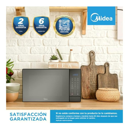 Horno Microondas Midea 1.4 Pies Cúbicos, 40l, Smarteco,