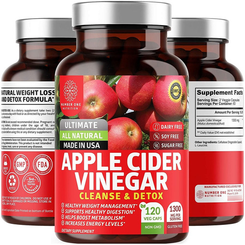 Apple Cider Vinegar Capsules [max Strength] Raw And Unfilte