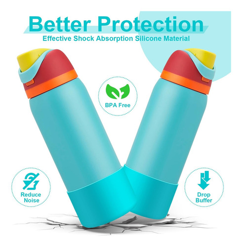 2 Botas De Silicona Para Botella De Agua De 40 Onzas, Funda