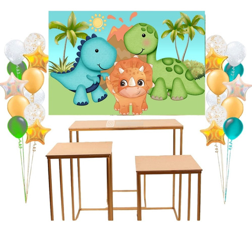 Fondo De Tela Dinosaurios Dino Bebes Decoración Candy