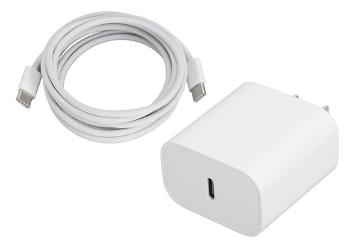 Enchufe De Pared Usb C, 20 W, Pd, 6.6 Pies, 60 W, Cable De N