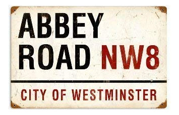 Lilyanaen Letrero Aluminio Abbey Road Street Signs Vintage 8