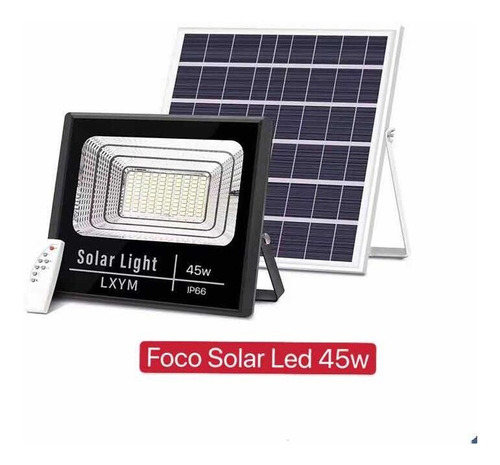 Foco Solar 45w Panel Solar Control Y 4 Metros De Cable