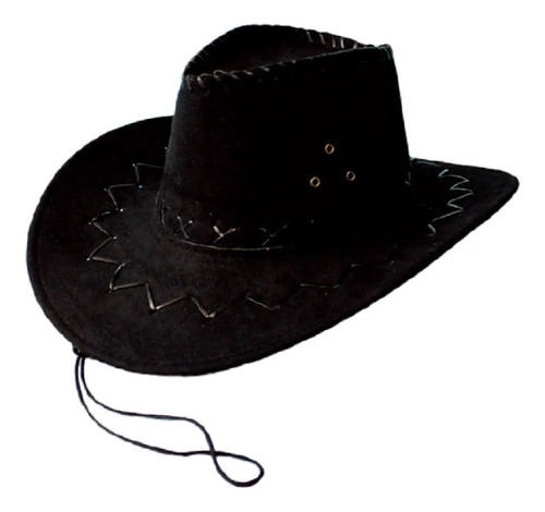 Sombrero Vaquero Cowboy Cuerina Liso Adultos 