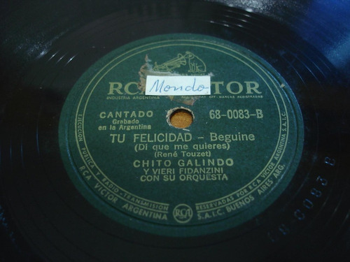 Pasta Chito Galindo Vieri Fidanzini Rca Victor 680083 C58