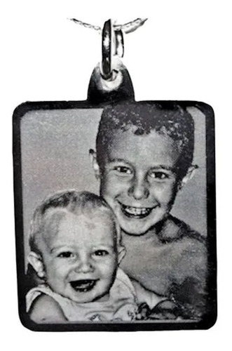 Imagen 1 de 10 de 5 Foto Medallas Acero Quirurgico 20x22mm + Cadena