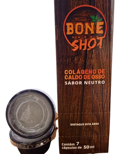 Caldo De Osso Neutro Bone Shot 6 Cx. 7 Cáp. 50ml - Colágeno