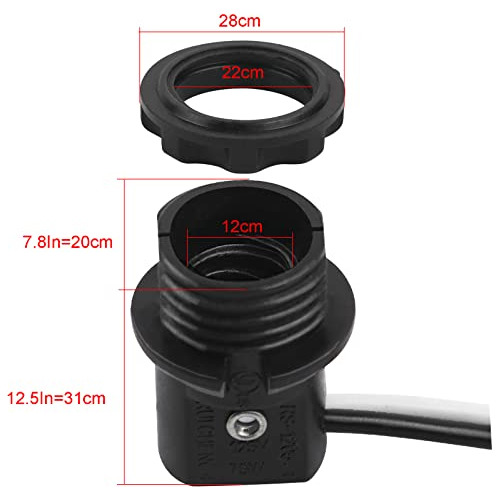 Conjunto De 6 Soquetes De Candelabro De Base E12 De Fen...